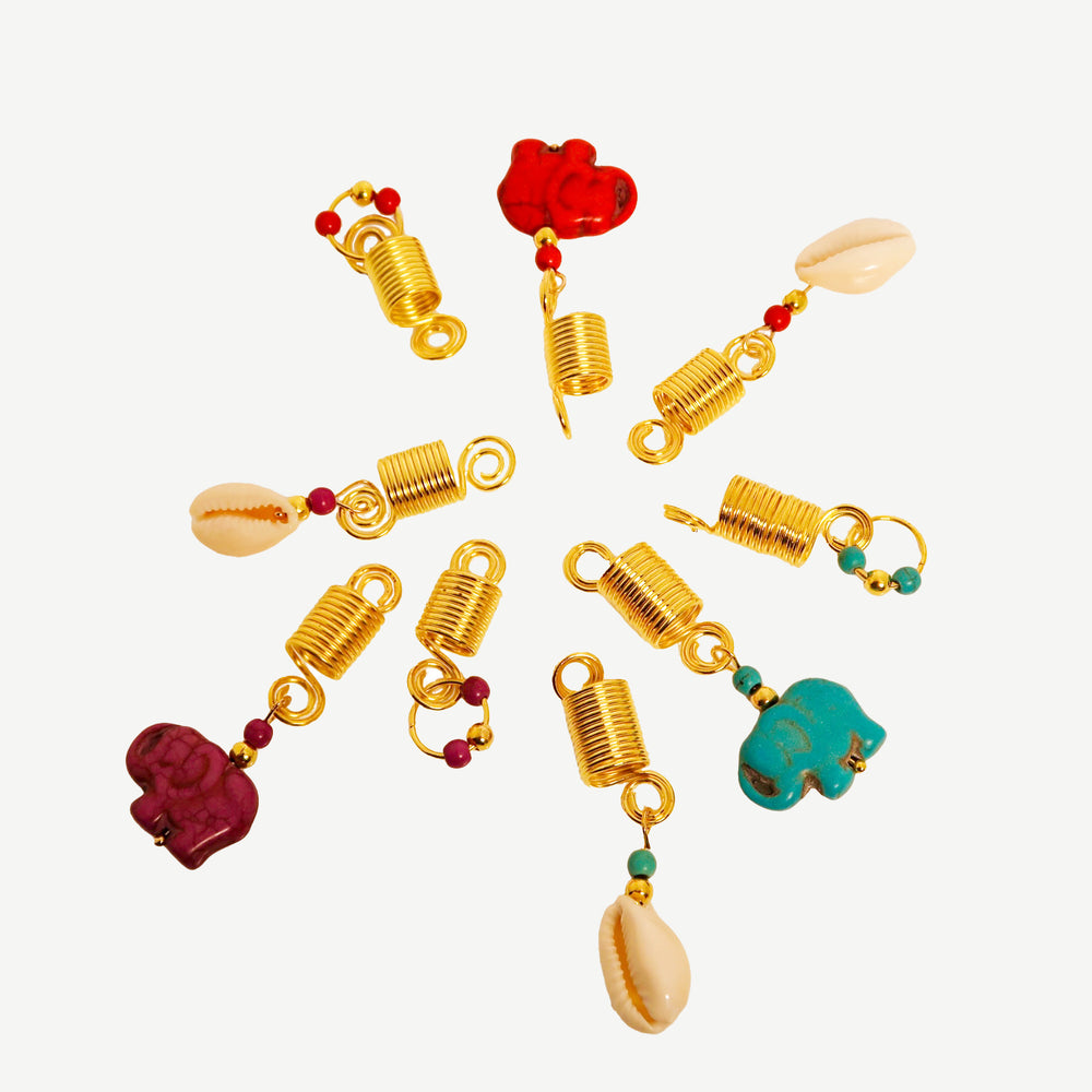 BLUE ELEPHANT LOCS ORNAMENTS