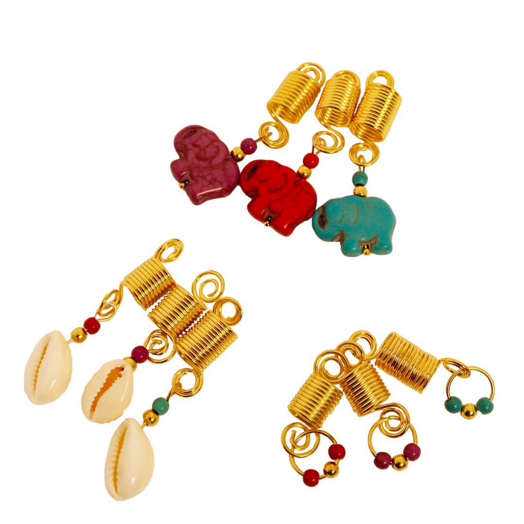 PURPLE ELEPHANT LOCS ORNAMENTS