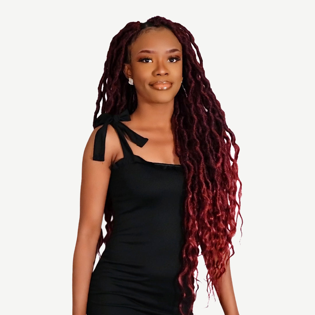 KULHE LOCS IN BURGUNDY26"