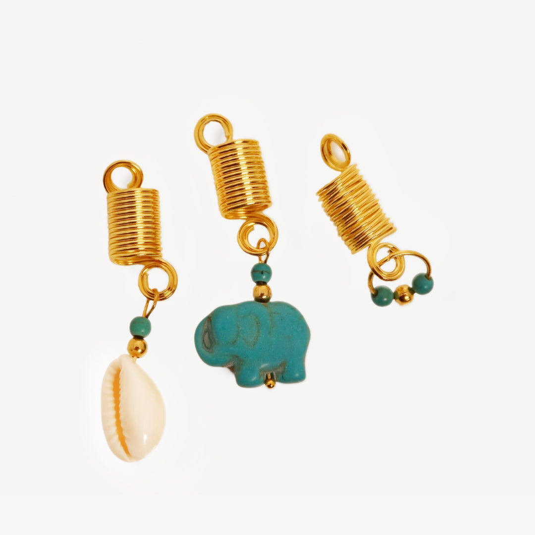 BLUE ELEPHANT LOCS ORNAMENTS