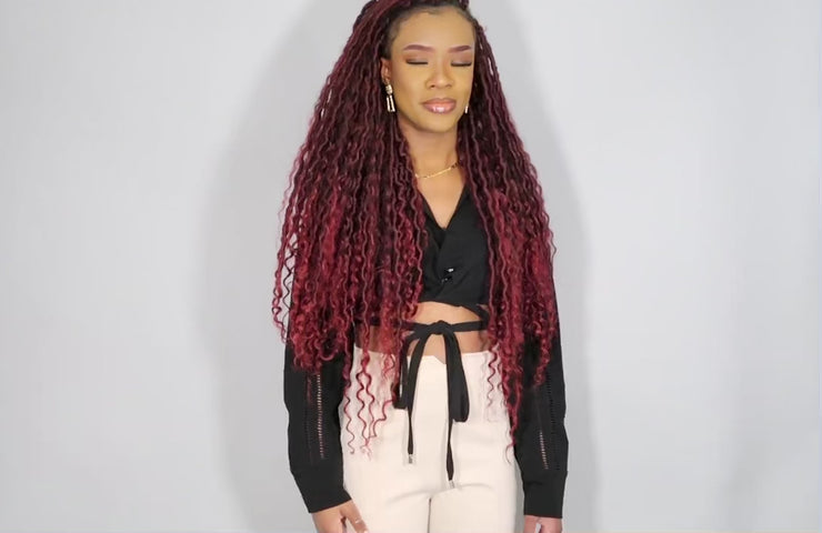 Flame Curly Faux Locs (26 Inch) - Full Head Installation